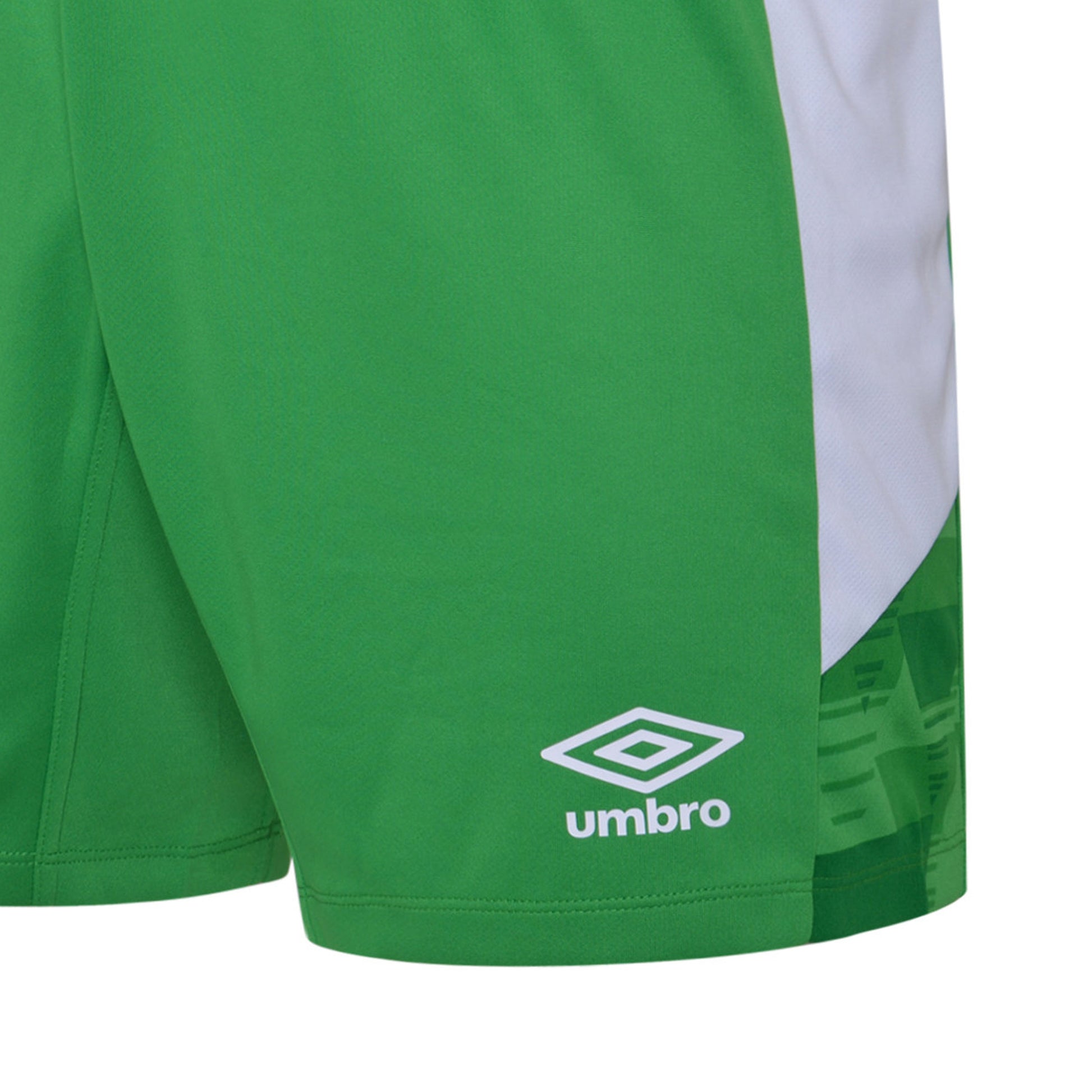 Emerald-White - Side - Umbro Mens Vier Shorts