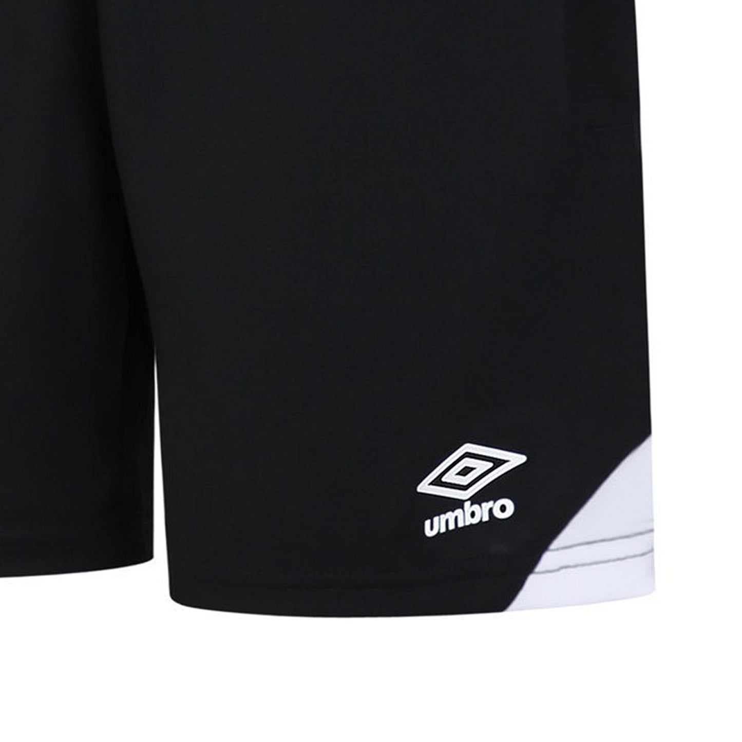 Black-White - Side - Umbro Childrens-Kids Total Training Shorts
