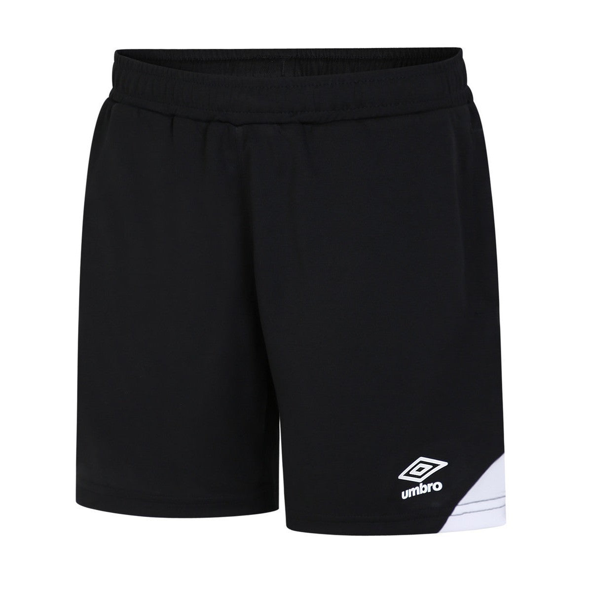 Black-White - Front - Umbro Childrens-Kids Total Training Shorts