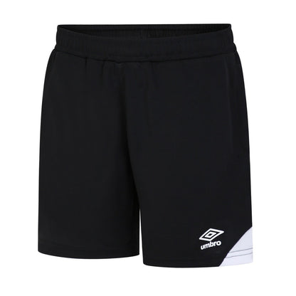 Black-White - Front - Umbro Childrens-Kids Total Training Shorts