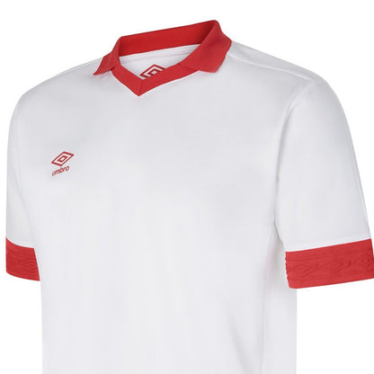 White-Vermillion - Side - Umbro Mens Tempest Jersey