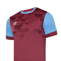 New Claret-Sky Blue - Side - Umbro Childrens-Kids Vier Jersey