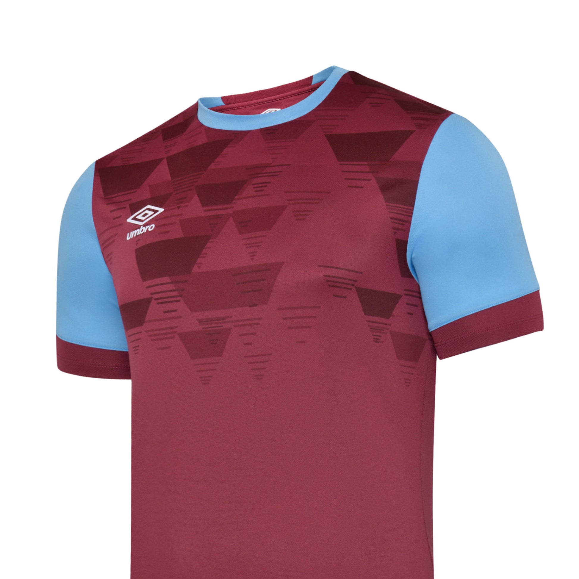 New Claret-Sky Blue - Side - Umbro Childrens-Kids Vier Jersey