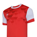 Vermillion-White - Side - Umbro Childrens-Kids Vier Jersey
