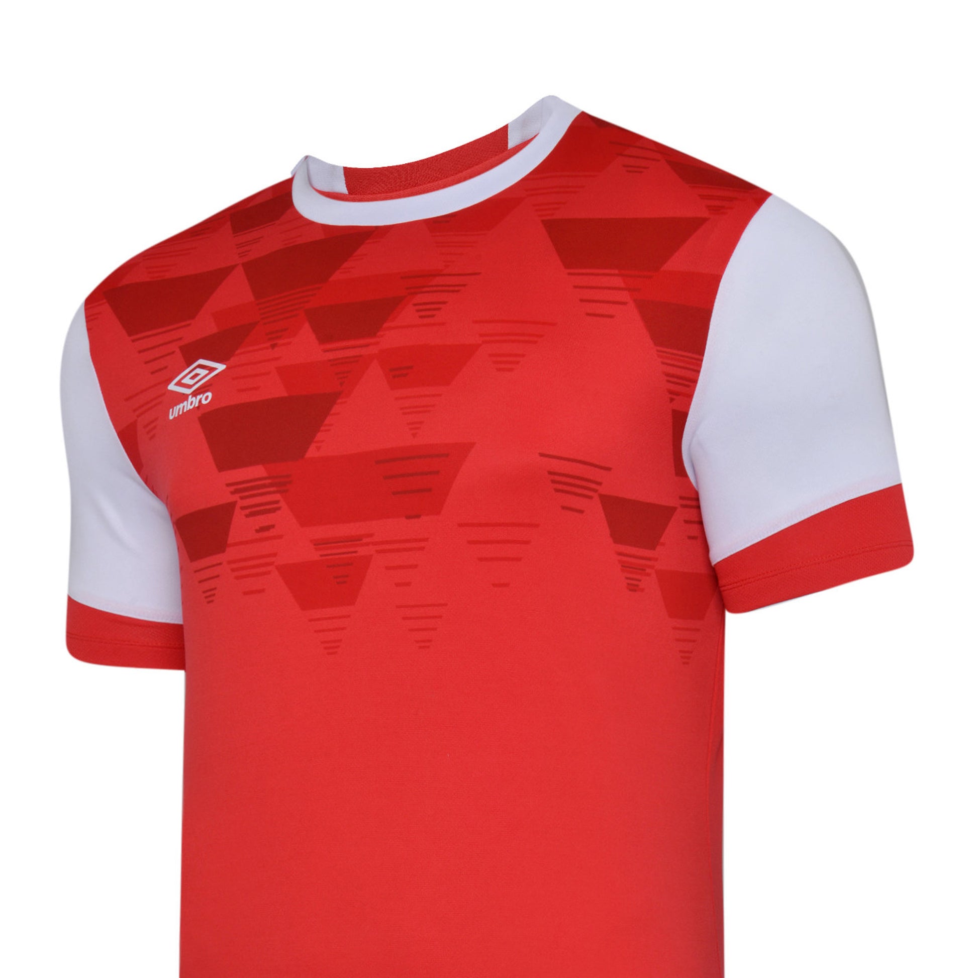 Vermillion-White - Side - Umbro Childrens-Kids Vier Jersey