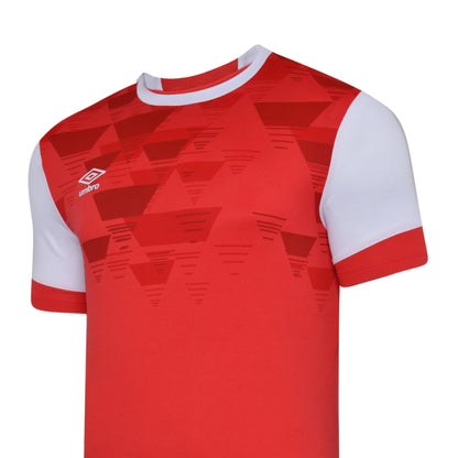 Vermillion-White - Side - Umbro Childrens-Kids Vier Jersey
