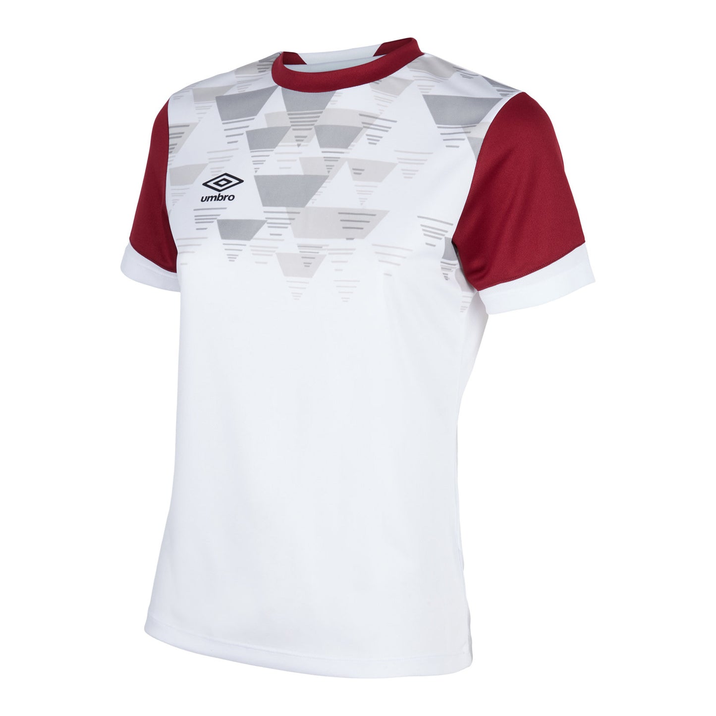 White-New Claret - Front - Umbro Childrens-Kids Vier Jersey