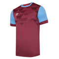 New Claret-Sky Blue - Front - Umbro Childrens-Kids Vier Jersey