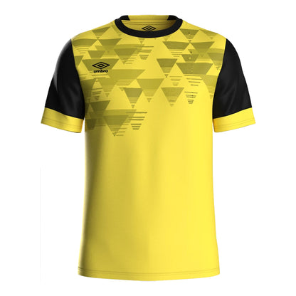 Blazing Yellow-Carbon - Front - Umbro Childrens-Kids Vier Jersey