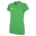 Emerald-White - Front - Umbro Womens-Ladies Club Essential Polo Shirt