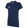Dark Navy-White - Front - Umbro Womens-Ladies Club Essential Polo Shirt