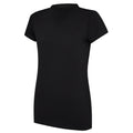 Black-White - Back - Umbro Womens-Ladies Club Essential Polo Shirt