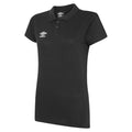 Carbon-White - Front - Umbro Womens-Ladies Club Essential Polo Shirt