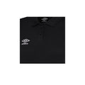 Black-White - Side - Umbro Womens-Ladies Club Essential Polo Shirt