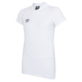 White-Black - Front - Umbro Womens-Ladies Club Essential Polo Shirt