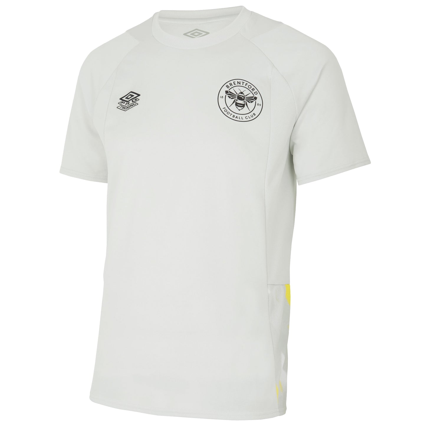 Oyster Mushroom-Blazing Yellow - Front - Brentford FC Mens 22-23 Umbro Training Jersey
