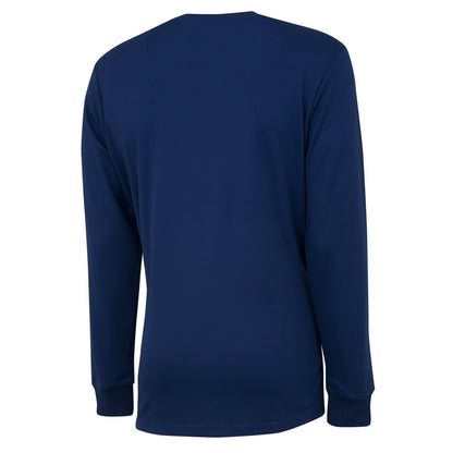 Navy - Back - Umbro Childrens-Kids Club Long-Sleeved Jersey