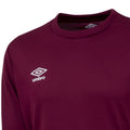 New Claret - Side - Umbro Childrens-Kids Club Long-Sleeved Jersey