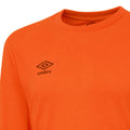 Shocking Orange - Side - Umbro Childrens-Kids Club Long-Sleeved Jersey