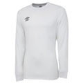 White - Front - Umbro Childrens-Kids Club Long-Sleeved Jersey