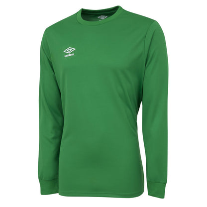 Emerald - Front - Umbro Childrens-Kids Club Long-Sleeved Jersey