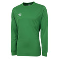 Emerald - Front - Umbro Childrens-Kids Club Long-Sleeved Jersey