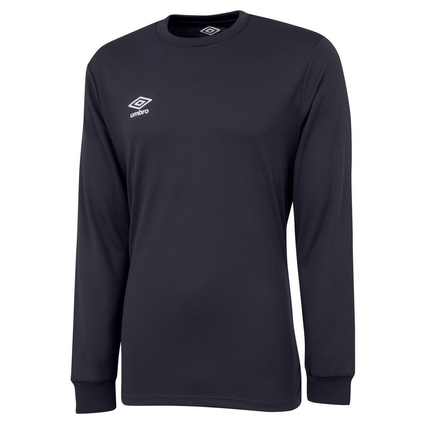 Carbon-White - Front - Umbro Childrens-Kids Club Long-Sleeved Jersey