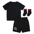 Black-Red - Back - England Rugby Childrens-Kids 22-23 Alternate Umbro Football Kit