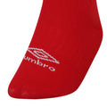 Vermillion-White - Side - Umbro Childrens-Kids Primo Football Socks