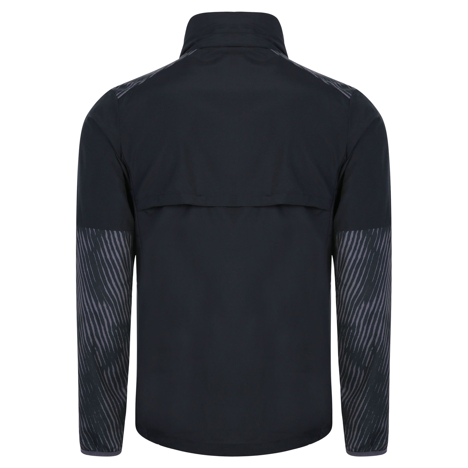 Black-Periscope-Limeade Yellow - Back - Umbro Mens Pro Stripe Detail Training Waterproof Jacket