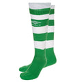 Emerald-White - Back - Umbro Childrens-Kids Hooped Leg Sleeves