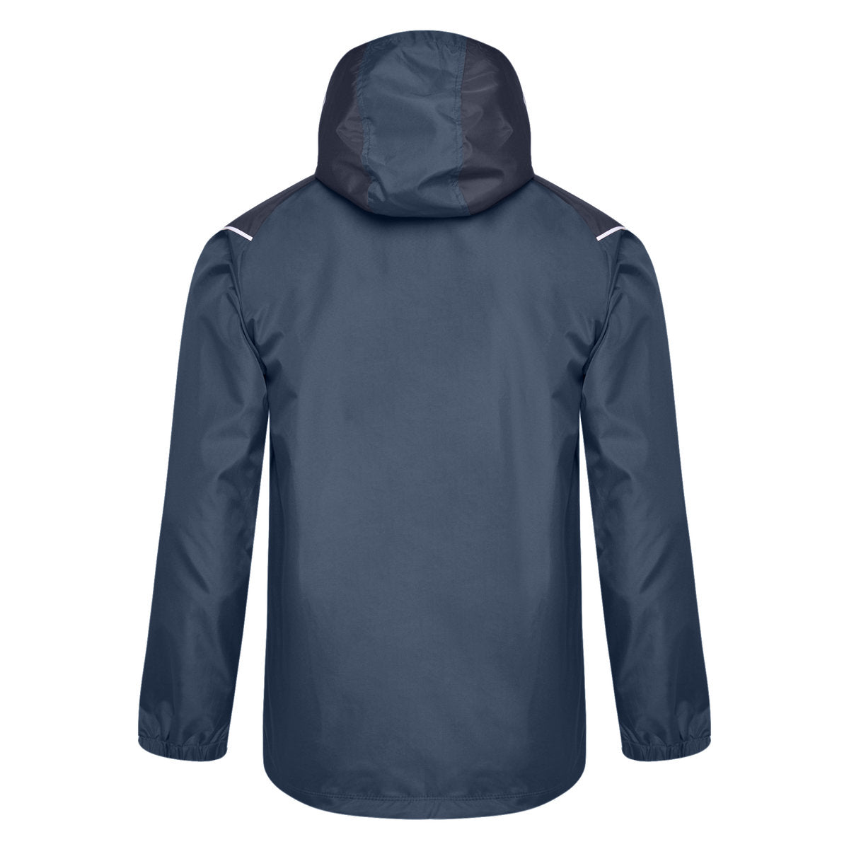 Navy-Peacoat-Brilliant White - Back - Umbro Childrens-Kids Hooded Waterproof Jacket