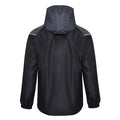 Black-Carbon-Brilliant White - Back - Umbro Childrens-Kids Hooded Waterproof Jacket