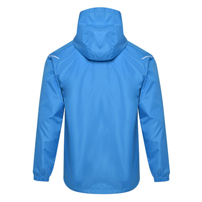 Ibiza Blue-Brilliant White - Back - Umbro Childrens-Kids Hooded Waterproof Jacket