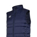 Dark Navy-White - Side - Umbro Mens Club Essential Gilet