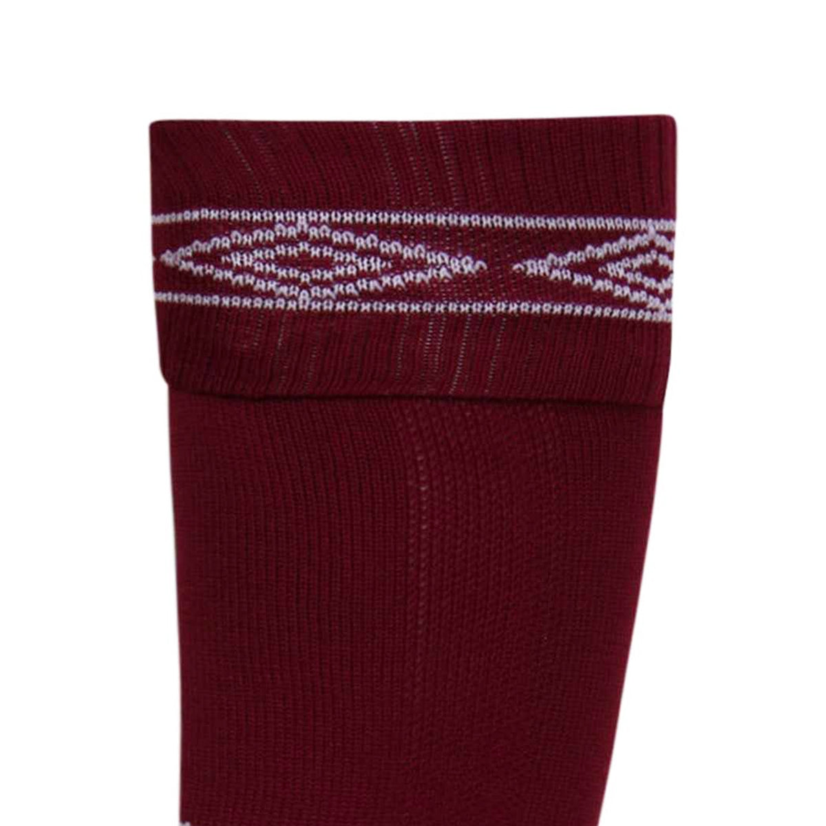 New Claret-White - Lifestyle - Umbro Mens Diamond Leg Sleeves