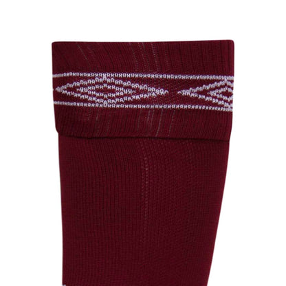 New Claret-White - Lifestyle - Umbro Mens Diamond Leg Sleeves