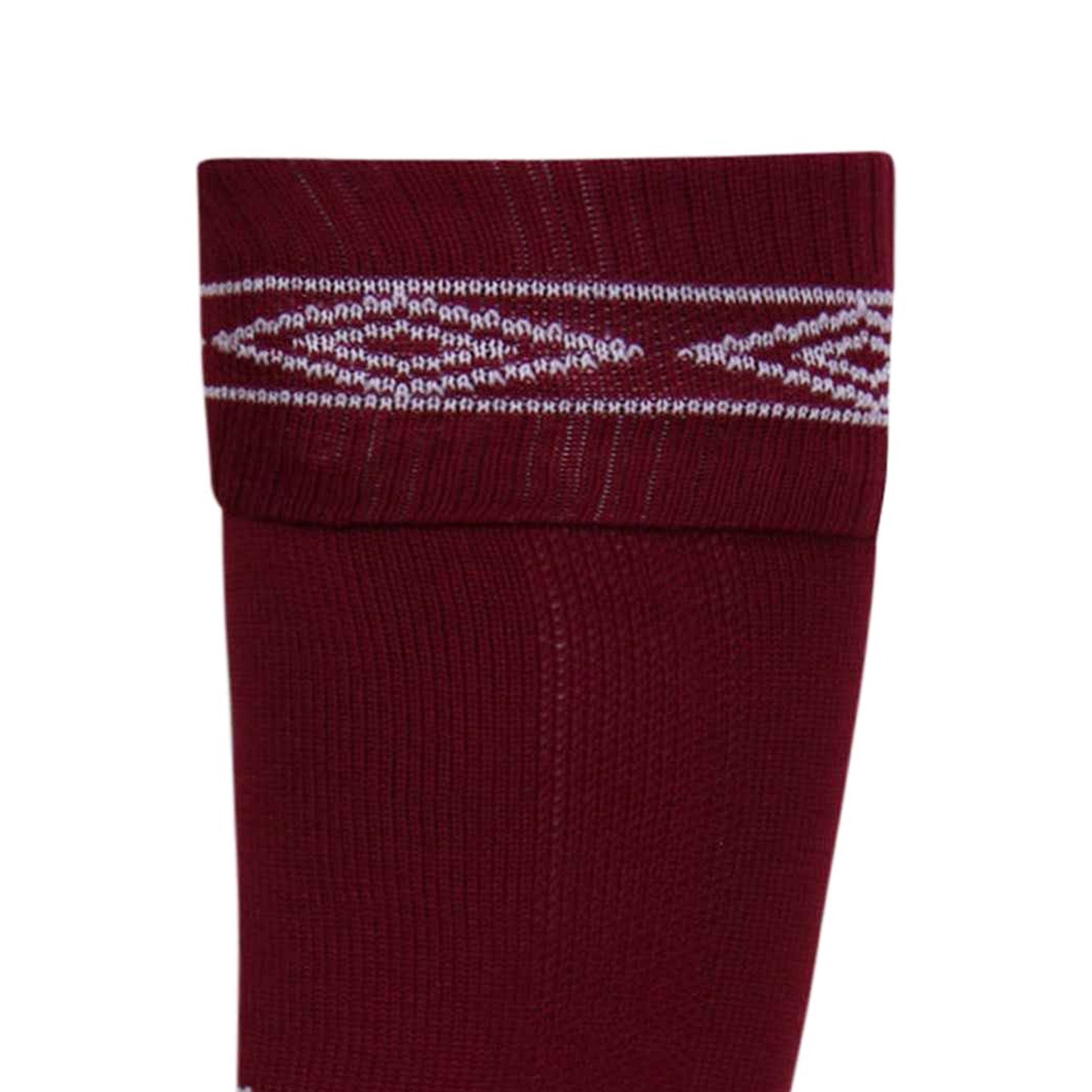 New Claret-White - Lifestyle - Umbro Mens Diamond Leg Sleeves
