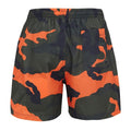 Khaki-Orange - Back - Brave Soul Boys Camouflage Print Swimming Trunks