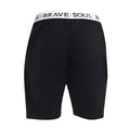 Black - Back - Brave Soul Mens Logo Waistband Jersey Lounge Shorts