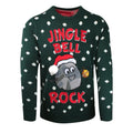 Pine Green - Front - Brave Soul Mens Jingle Bell Rock Christmas Jumper