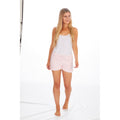 Pink - Side - Forever Dreaming Womens-Ladies Borg Lounge Shorts