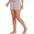 Grey - Back - Forever Dreaming Womens-Ladies Borg Lounge Shorts