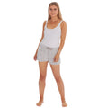 Grey - Side - Forever Dreaming Womens-Ladies Borg Lounge Shorts