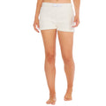 Cream - Front - Forever Dreaming Womens-Ladies Borg Lounge Shorts