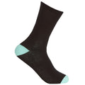 Black-Pastel - Back - Cottoique Womens-Ladies Heel And Toe Socks (Pack Of 5)