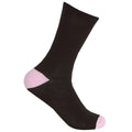 Black-Pastel - Side - Cottoique Womens-Ladies Heel And Toe Socks (Pack Of 5)