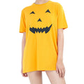 Orange - Side - Brave Soul Womens-Ladies Pumpkin T-Shirt Dress