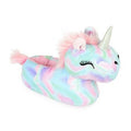 Pink - Front - Childrens-Kids Unicorn Slippers