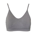 White-Grey - Back - Anucci Womens-Ladies Wireless Crop Tops (Pack Of 2)